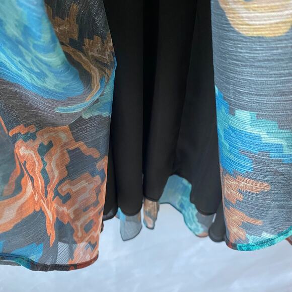 Parker Emily Dark Floral Maxi Skirt‎ Women XL Teal Cottagecore Whimsigoth NWT - Picture 6 of 11